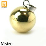 【開運祈願】ガムランボール PLAIN BRASS(ブラス)(M) 【 真鍮 金色 ストラップ ネックレス キーホルダー バリ 雑貨 バリ島 お土産 銀細工 アクセサリー ペンダントトップ お守り 鈴 開運グッズ 正規品 】《メール便対応可》｜価格3,250円・送料のご案内