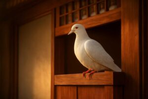 玄関に鳩が来た時のスピリチュアルな意味と幸運のサイン