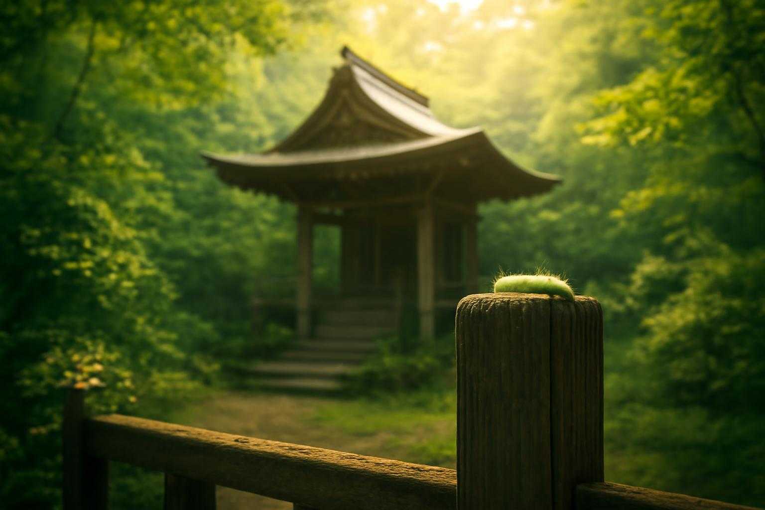 神社で毛虫を見かけた時のスピリチュアルな意味とは？幸運のサイン