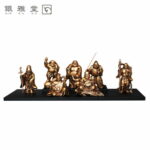 【運気アップ】＼夏ギフト＆お中元／銀雅堂 七福神セット｜七福神 縁起物 置物 インテリア ご利益 招福 開運グッズ 風水 合金 金 ギフト 贈り物 新築祝い 開店祝い 伝統工芸 高岡銅器｜価格66,000円・送料のご案内