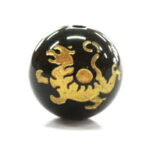 【幸運↑】白虎 天然石 四神獣 四神 白虎 珠売り オニキス白虎彫り 12mm 金彫り 最強金運 オニキス 開運グッズ 天然石ビーズ 粒売り バラ売り ばら売り バラ玉｜価格440円・送料のご案内