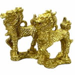 【開運祈願】銅製双麒麟ミニ 5.5cm 金Y4−3【送料無料】（沖縄別途700円） ｜キリン,銅,開運グッズ,きりん,ペア,開運,風水,中国,中華街,雑貨,一対,セット,アイテム,お土産,ギフト,プレゼント 　ro1108｜価格3,300円・送料のご案内